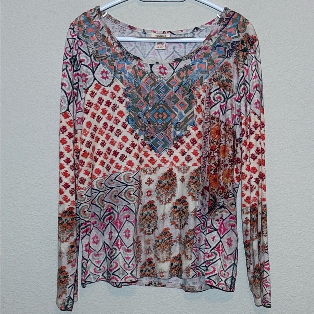 Sundance Multicolor Patterned Top Embroidered - image 2